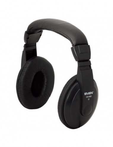 Căști SVEN SVEN AP-860V- Stereo headphones with the volume control- 3.5 mm (3 pin) stereo mini-jack- 2.5 m- Black