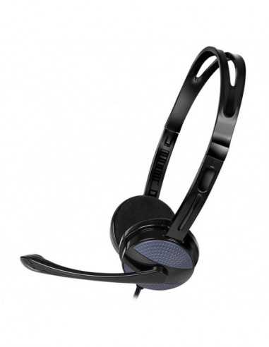 Căști SVEN SVEN AP-151MV- Headphones with microphone- Volume control- 3.5 mm (4 pin)- 1.2m- BlackSilver