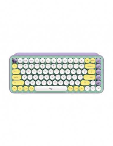 Tastaturi Logitech Logitech POP Keys Wireless Mechanical Keyboard With Emoji Keys- Multi-device- Layout Size Minimalist- Daydrea