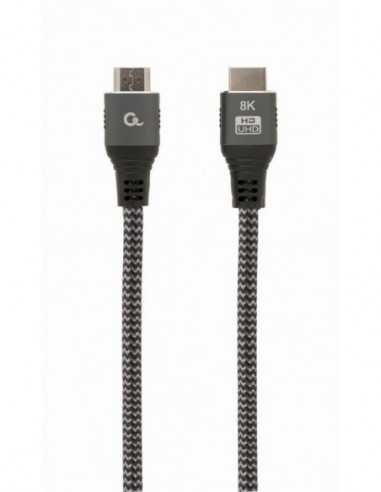 Cabluri video HDMI / VGA / DVI / DP Cable HDMI 2.1 -2m-Cablexpert CCB-HDMI8K-2M- Ultra High speed HDMI cable with Ethernet- 8K p