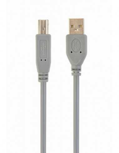 Кабели USB, периферия Cable USB2.0 CCP-USB2-AMBM-6G- USB 2.0 A-plug B-plug 6ft cable- 1.8 m- Grey Color