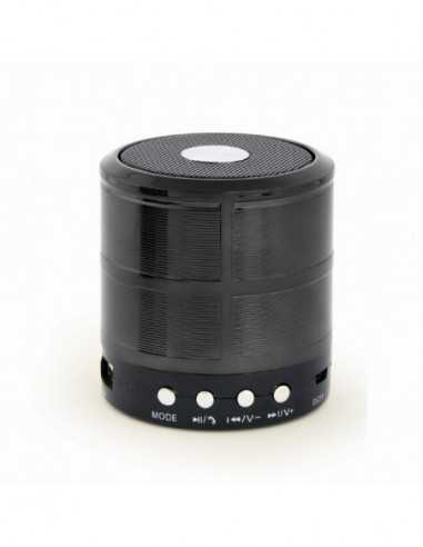 Портативные колонки Gembird Gembird SPK-BT-08-BK- Bluetooth Portable Speaker- 3W (1x3W) RMS- Bluetooth v.2.1+EDR- built-in Li-Po