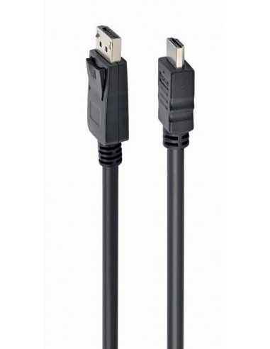 Видеокабели HDMI / VGA / DVI / DP Cable DP-HDMI -1m-Cablexpert CC-DP-HDMI-1M- 1m- HDMI type A (male) only to DP (male) cable- (c