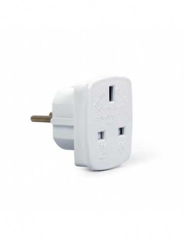 Адаптеры Gembird AC power adapter UK socket to EU schuko plug 7.5A