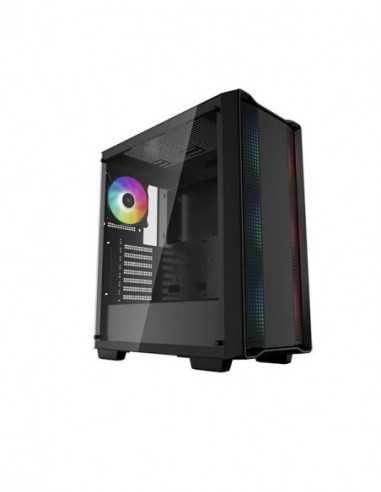 Carcase Deepcool DEEPCOOL CC560 ARGB ATX Case- with Side-Window (Tempered Glass Side Panel) Mesh Front Panel- without PSU- Tool-