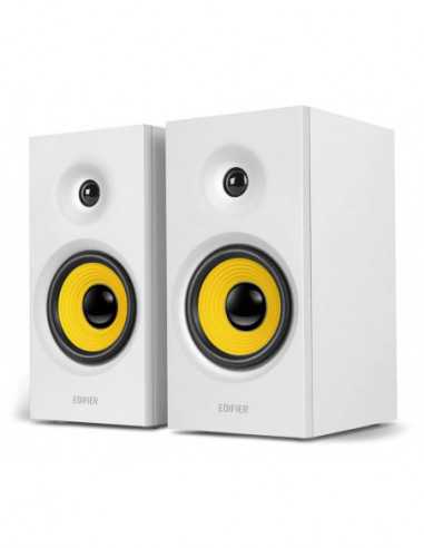 Boxe 2.0 Edifier R1080BT White- 2.0 24W (2x12W) RMS- 4 Mid-range and bass drivers + 0.75 treble drivers- built-in DSP chip- Blue
