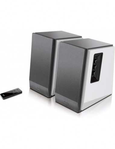 Boxe 2.0 Edifier R1700BT White Silver (Bluetooth) Wood- 2.0 RMS 66W (2x33W)- Audio in: Bluetooth V5.1 2 analog (RCA)- remote con