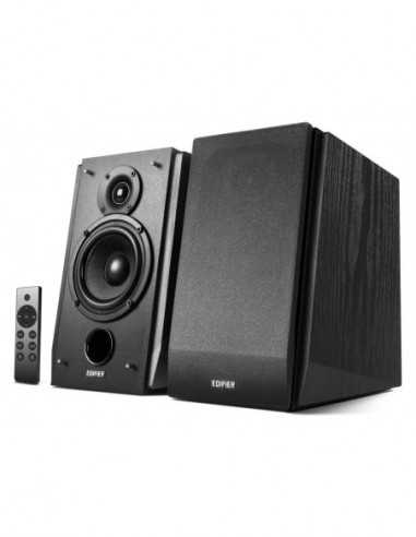 Boxe 2.0 Edifier R1855DB Matte Black- 2.0 RMS 70W (2x35W)- Audio In: Bluetooth V5.1- RCA x2- PC- AUX- optical- coaxial- remote c