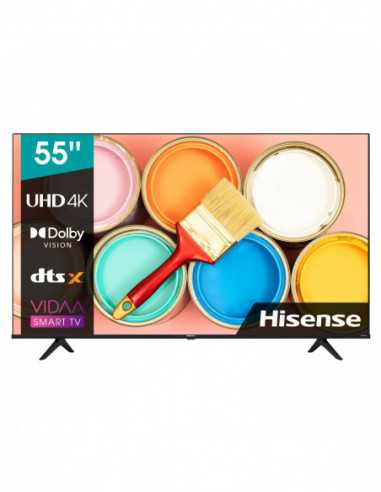 Телевизоры 55 LED TV Hisense 55A6BG- Black (3840x2160 UHD- MR 120Hz- SMART TV (VIDAA OS)- 3 x HDMI2.0- 2 x USB- Wi-Fi (2.4GHz+5G