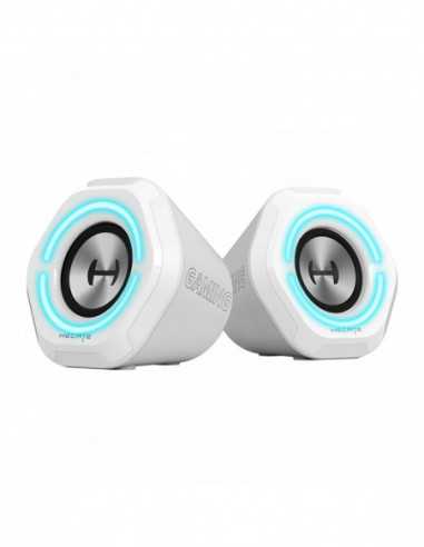 Boxe 2.0 Edifier Gaming G1000 White- RMS 2x2.5W- Bluetooth V5.3- 12 light effects enhance the gaming experience- BluetoothUSB so
