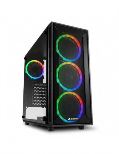 Корпуса Sharkoon Sharkoon TG4M RGB ATX Case- with Side Panel of Tempered Glass- without PSU- Mesh Front Panel- Tool-free- Pre-In