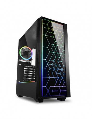 Корпуса Sharkoon Sharkoon RGB LIT 100 ATX Case- with SideFront Panel of Tempered Glass- without PSU- Illuminated Front Panel- Pr