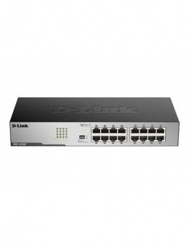 Comutatoare negestionate 10/100Mbps/1/2,5/10 Gbps 16-ports 101001000Mbps Switch D-Link DGS-1016DI2A- Metal- Rackmountable