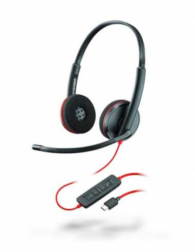 Наушники PLANTRONICS Plantronics Blackwire C3220 (209749)- USB-C- Microphone noise-canceling- SoundGuard- DSP- Receive output fr
