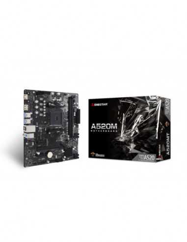Материнские платы с процессором AM4/AM3/FM2 BIOSTAR A520MT- Socket AM4- AMD A520- Dual 2xDDR4-4933- APU AMD graphics- HDMI- DP- 