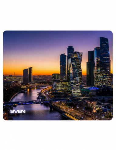 Коврики для мыши Mouse Pad SVEN MP-03 City- 220 x 180 x2 mm- Fabric surface- Rubbered non-slip bottom- Picture