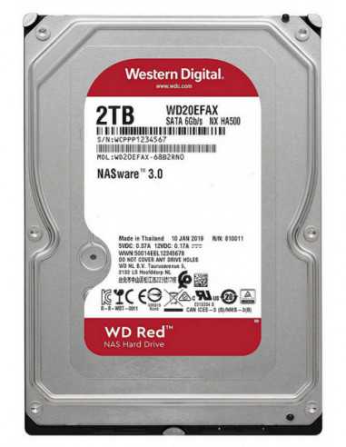 Unitate de stocare HDD 3.5 pentru desktop 3.5 HDD 2.0TB-SATA-256MB Western Digital Red NAS (WD20EFAX)