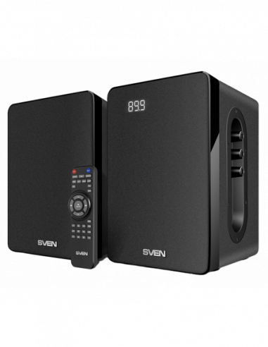 Колонки 2.0 деревянные Speakers SVEN SPS-710 Black- 40w- Bluetooth- SD-card- USB- FM- LED
