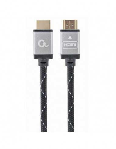 Cabluri video HDMI / VGA / DVI / DP Blister retail HDMI to HDMI with Ethernet CablexpertSelect Plus Series- 3.0m- 4K UHD- CCB-HD