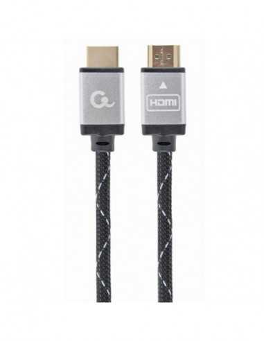 Cabluri video HDMI / VGA / DVI / DP Blister retail HDMI to HDMI with Ethernet CablexpertSelect Plus Series- 5.0m- 4K UHD- CCB-HD