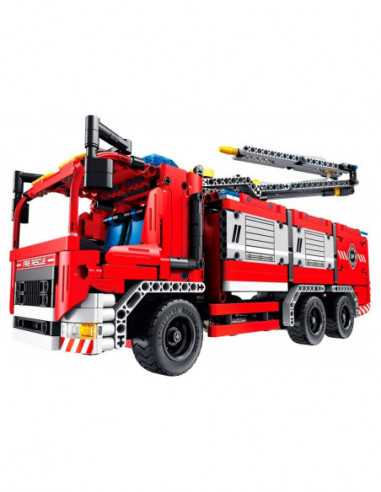 Cuburi Techno 6805- XTech Bricks: 2in1- Fire Truck With Water Spraying- 1288 pcs