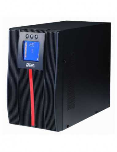 UPS PowerCom UPS PowerCom MAC-1000- 1000VA1000W- Online- LCD- USB-SNMP SLOT- External Battery Connector- 2xSchuko