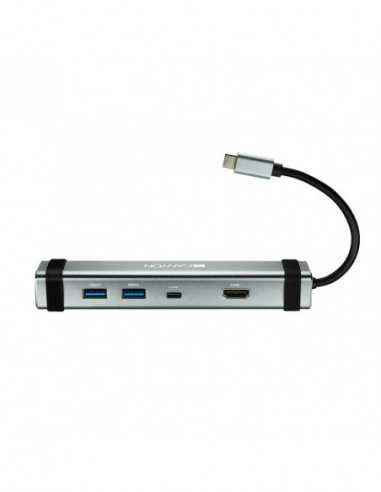 Cuplare și conectare Docking Station Canyon DS-3- 4-in-1- 1xUSB Type-C- 2xUSB 3.0- 1xHDMI 2.0