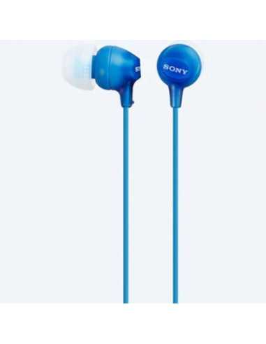Наушники SONY Earphones SONY MDR-EX15LP, 3pin 3.5mm jack L-shaped, Cable: 1.2m Blue