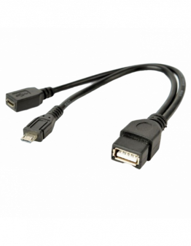 Кабель Micro USB, Mini USB Cable OTG- Micro BM Micro BF-AF- 0.15 m- Cablexpert- A-OTG-AFBM-04