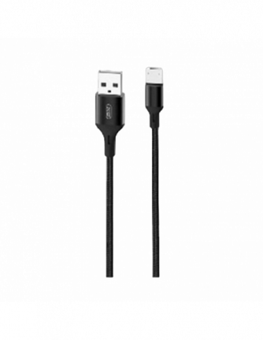 Cablu Type-C to USB Type-C Cable XO- Braided NB143- 2M Black