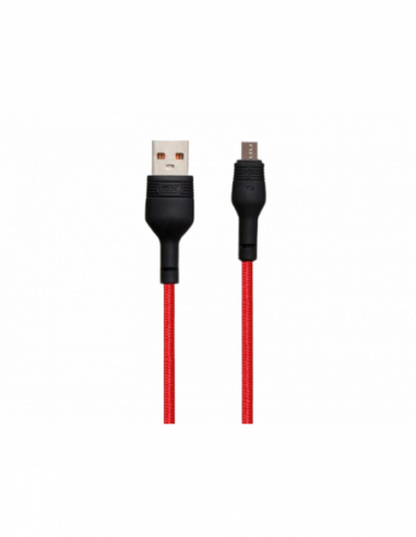 Кабель Micro to USB Micro-USB Cable XO- Brainded- NB55- Red