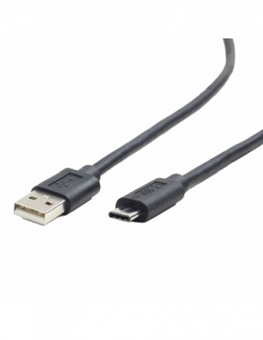 Type-C: Cabluri, adaptoare, OTG Cable Type-C USB2.0- AMCM- 1.0 m- Cablexpert- Black- CCP-USB2-AMCM-1M