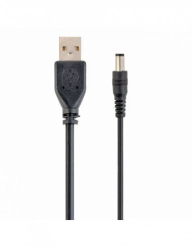 Кабели USB, периферия Cable USB AM power 3.5mm, 1.8 m, USB2.0, Cablexpert, Black, CC-USB-AMP35-6