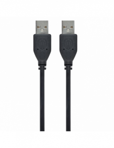 Кабели USB, периферия Cable USB AMAM, 1.8 m, USB2.0, Cablexpert, Black, CCP-USB2-AMAM-6