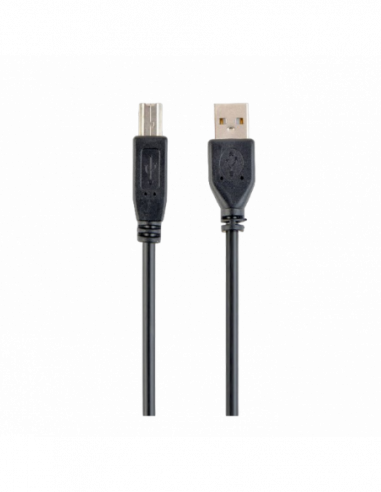 Кабели USB, периферия Cable USB, AMBM, 1.8 m, USB2.0, High quality, Cablexpert, Black, CCP-USB2-AMBM-6