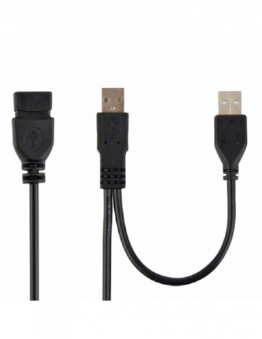 Cablu prelungitor USB Cable USB- USB 2AMAF- 0.9 m- USB2.0- Black- Cablexpert- CCP-USB22-AMAF-3