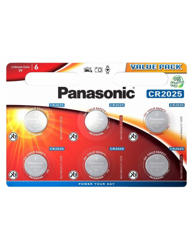 Baterii tablete: clasa CR, LR CR2025- Blister6- Panasonic- CR-2025EL6B