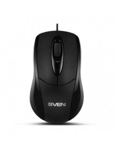 Mouse-uri SVEN Mouse SVEN RX-110- Optical- 1000 dpi- 3 buttons- Ambidextrous- Black- USB