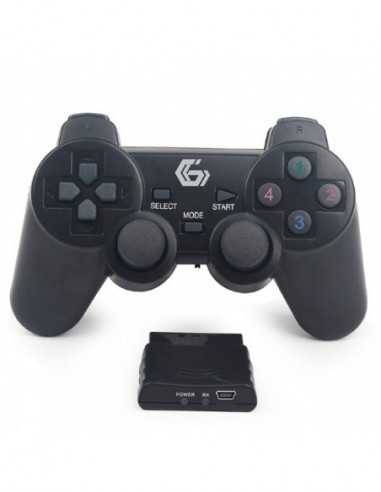Gamepad Wireless Gamepad GMB JPD-WDV-01- 4 axes D-Pad- 2 mini joysticks- 12 buttons- 2xAA- Dual vibration