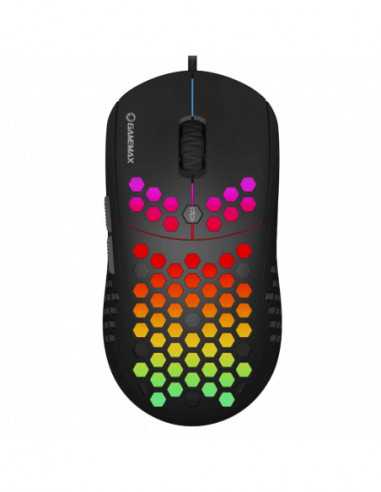 Игровые мыши Gamemax Gaming Mouse Gamemax MG8- Optical- 800-6400 dpi- 6 buttons- Ergonomic- RGB- Black- USB
