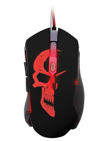 Игровые мыши Qumo Gaming Mouse Qumo Axe- Optical- 1200-2400 dpi- 6 buttons- Soft Touch- 7 color backlight- USB