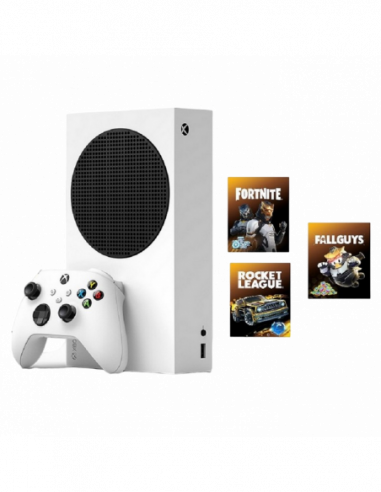 Игровые приставки Microsoft Xbox Series S + Fortnite+RocketLeague+FallGuys