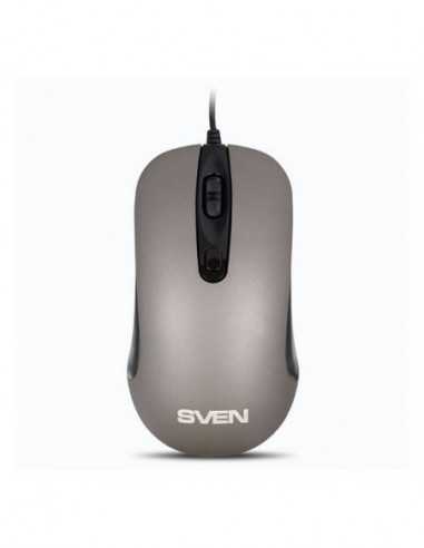 Мыши SVEN Mouse SVEN RX-515S- Silent- Optical- 800-1600 dpi- 3 buttons- Ambidextrous- Grey- USB