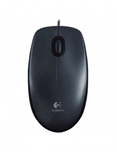 Mouse-uri Logitech Mouse Logitech M100- Optical- 1000 dpi- 3 buttons- Ambidextrous- Black- USB