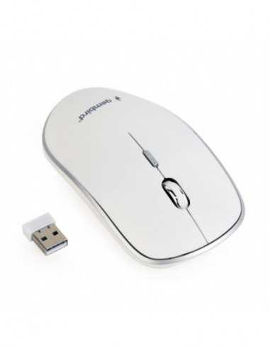 Мыши Gembird Wireless Mouse Gembird MUSW-4B-01- Optical- 800-1600 dpi- 4 buttons- Ambidextrous- 1xAA- White