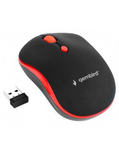 Mouse-uri Gembird Wireless Mouse Gembird MUSW-4B-03-R- Optical- 800-1600 dpi- 4 buttons- Ambidextrous- BlackRed