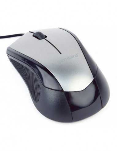 Мыши Gembird Mouse Gembird MUS-3B-02-BG- Optical- 1000 dpi- 3 buttons- Ambidextrous- BlackGrey- USB