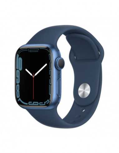 Dispozitive purtabile Apple Apple Watch Series 7 GPS- 41mm Blue Aluminium Case with Abyss Blue Sport Band- MKN13