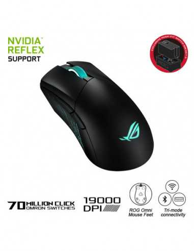 Игровые мыши Asus Wireless Gaming Mouse Asus ROG Gladius III- 100-19000 dpi- 6 buttons- 400IPS- 50G- RGB- 2.4GHzBT
