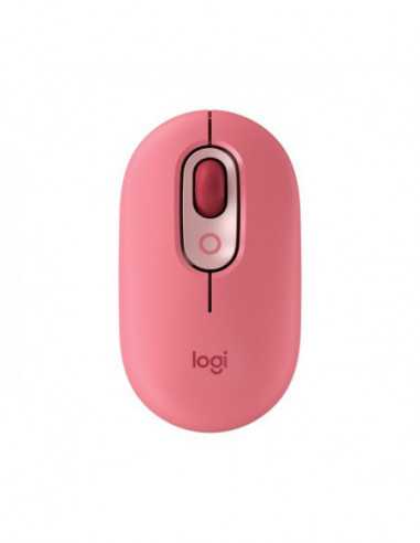 Mouse-uri Logitech Wireless Mouse Logitech POP- Optical- 1000-4000 dpi- 4 buttons- Slim- 2-4 BT- 1xAA- Rose